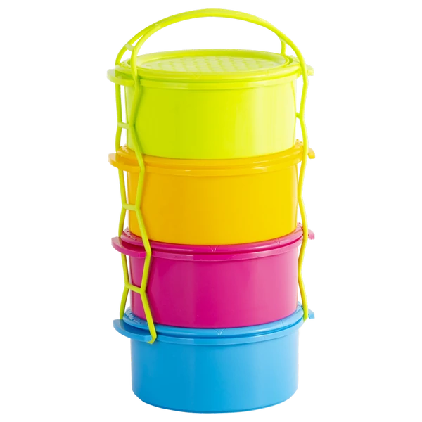 Ételhordó 4 részes színes szett 52/s