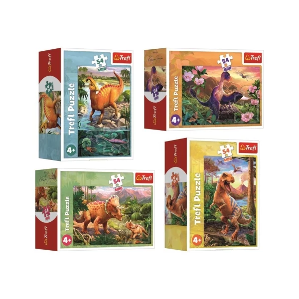 Bámulatos dinoszauruszok 54db-os mini puzzle több változatban - Trefl