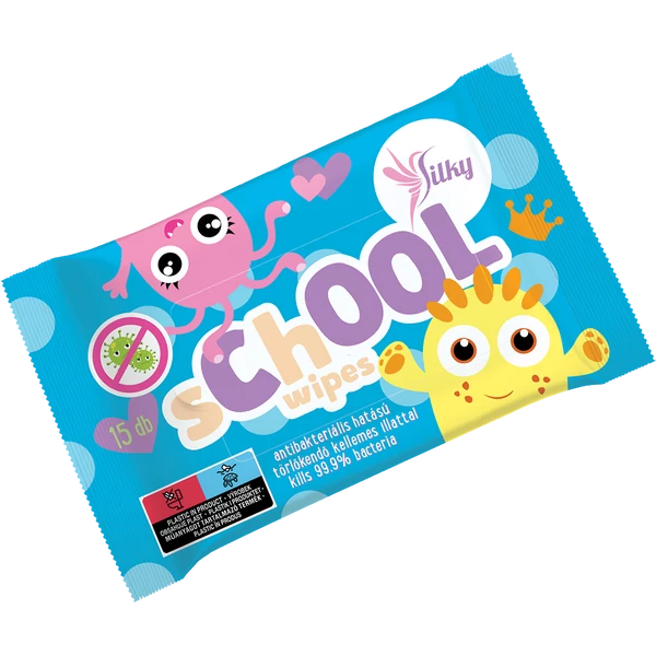Silky school wipes nedves törlőkendő 15db