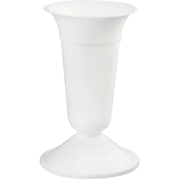 Nehezített fehér sírváza 30cm