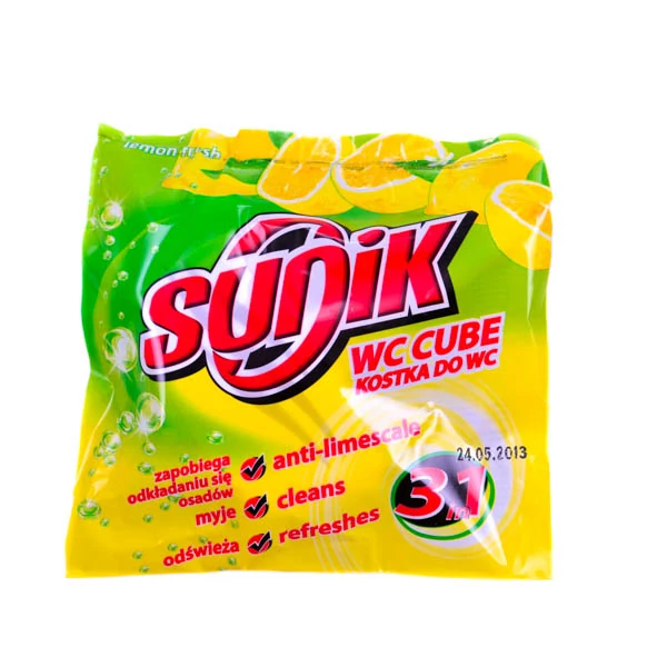 Sunik/dix wc kosár+rúd 3in1 35g citrom