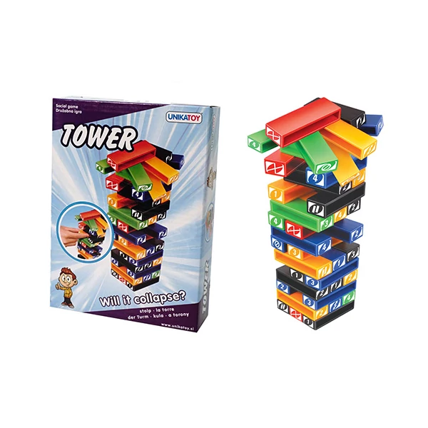 Mini Jenga torony ügyességi társasjáték