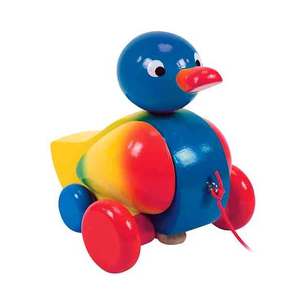 Húzható kiskacsa fajáték kék színben