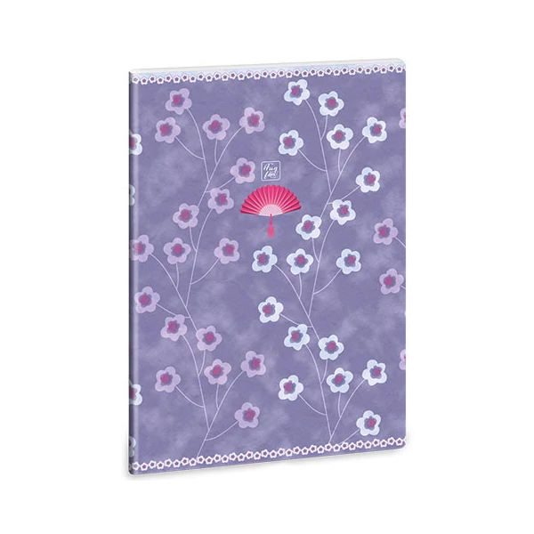 Ars Una: Virágmintás Fan A/4 extra kapcsos ponthálós füzet