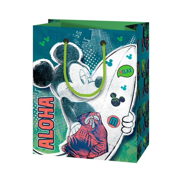 Mickey Egér Surf közepes méretű ajándéktáska 18x23x10cm-es