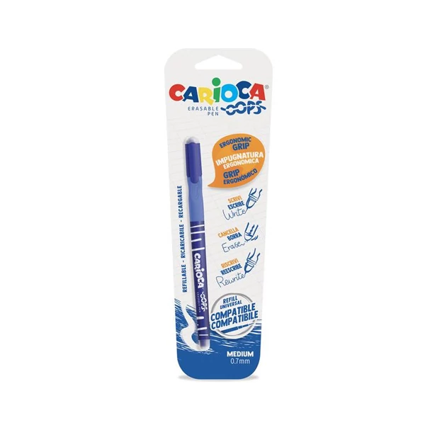 Oops kék kitörölhető toll 0,7mm - Carioca