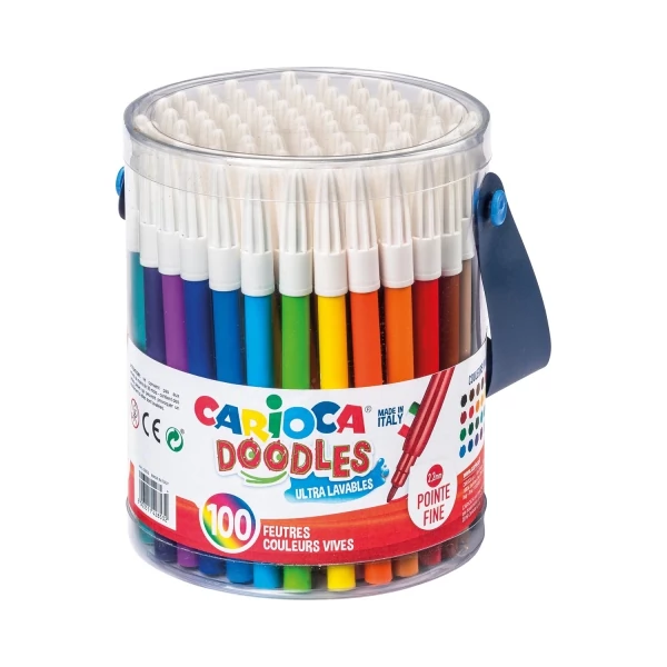 Joy 100cdb-os színes filctoll szett vödörben - Carioca