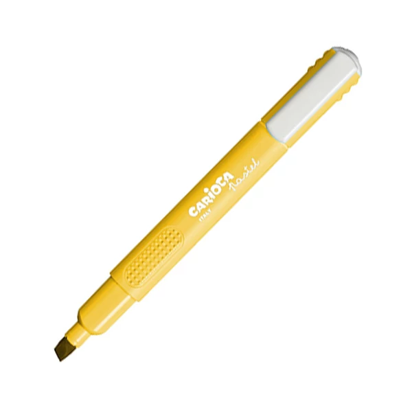 Pasztell sárga színű szövegkiemelő vágott heggyel - Carioca