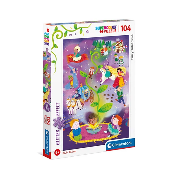 Mese idő Supercolor csillámos-puzzle 104db-os - Clementoni