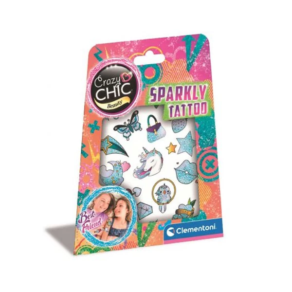 Crazy Chic: Sparkly csillogó tetoválás szett - Clementoni