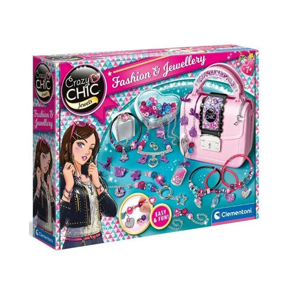 Crazy Chic Divat és ékszerkészítő szett kézitáskával - Clementoni