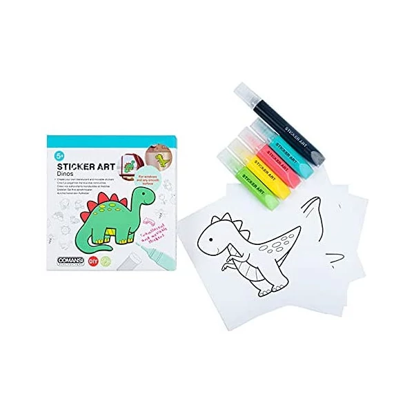 Sticker Art: Dinoszauruszok színezhető matrica szett - Comansi