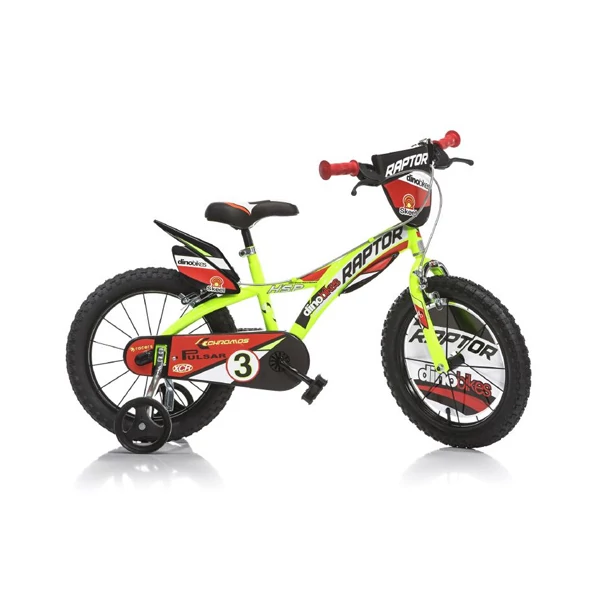 Raptor zöld gyerek bicikli 16-os méretben - Dino Bikes kerékpár