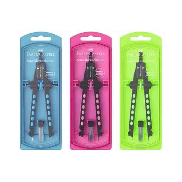 Faber-Castell: Factory körző készlet neon színben többféle változatban