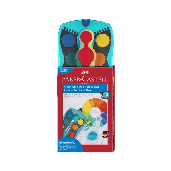 Faber-Castell: Vízfesték 12 színű türkiz szett