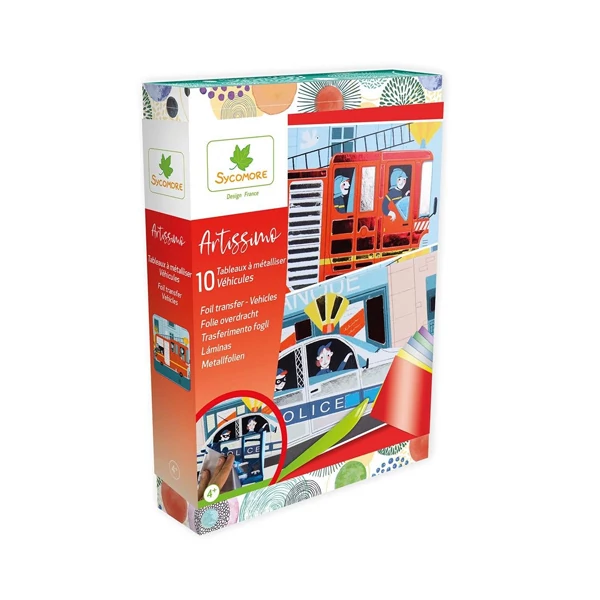 Sycomore: Artissimo Díszíts fém fóliával kreatív szett - Járművek