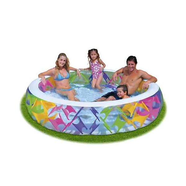 Átlátszó medence színes elemekkel - Intex