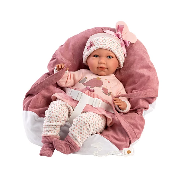 Llorens: Mimi újszülött 40cm-es síró baba hordozóval (74014)