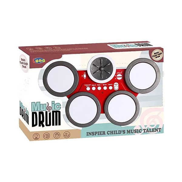 Piros játék dob szett 4 részes 40x24x7,5cm