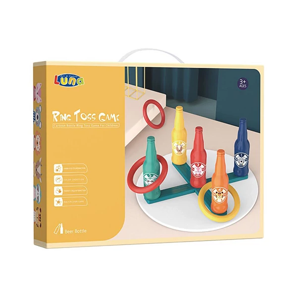 Üveges karikadobáló játékszett