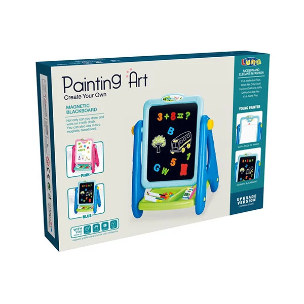 Kék, kétoldalas rajztábla kiegésíztőkkel