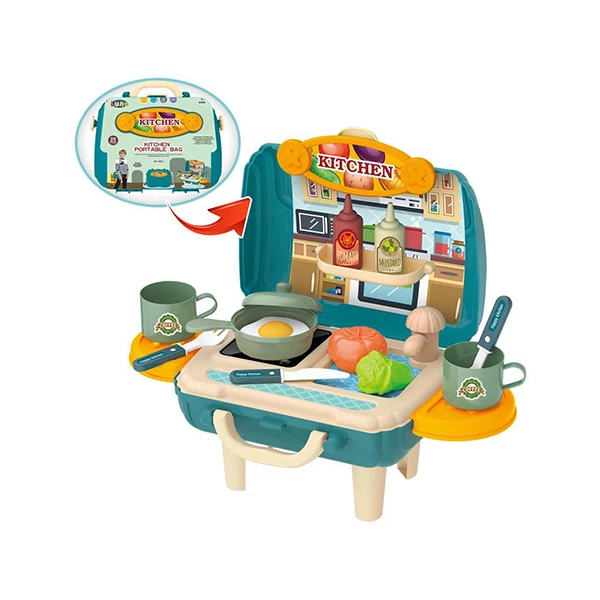 Konyhai játékszett összecsukható bőröndben 25db-os készlet