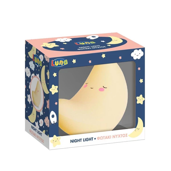 Aranyos holdacska éjszakai lámpa 15cm