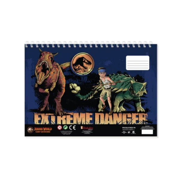 Jurassic World csodálatos dinók kreatív színezhető vázlatfüzet matricákkal és sablonnal több változatban