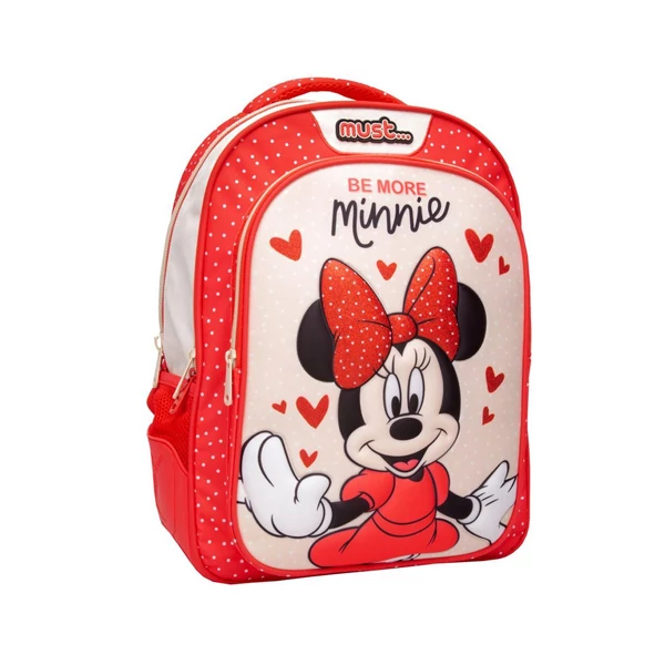 Must: Be more Minnie egér piros iskolatáska, hátizsák 32x18x43cm