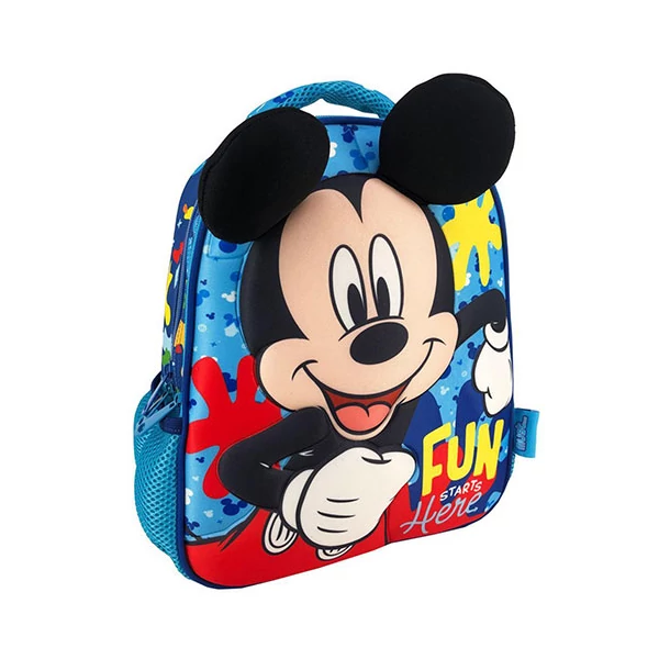 Mickey egér Fun Starts Here 3D mintás ovis hátizsák 27x10x31cm