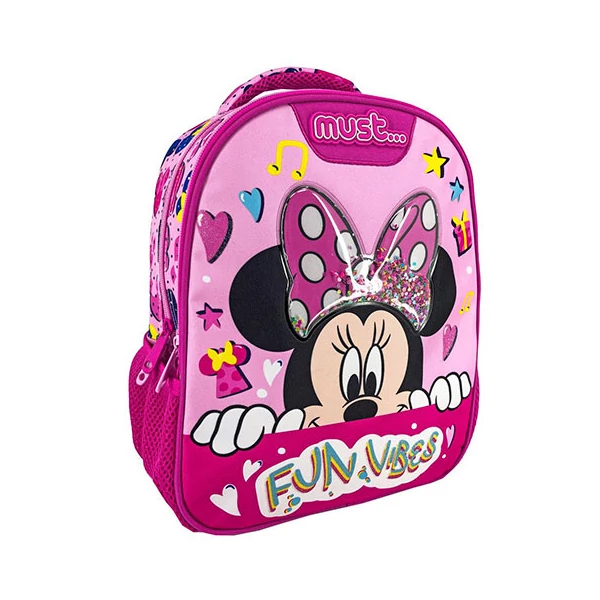 Minnie egér Fun Vibes 3D mintás ovis hátizsák 27x10x31cm