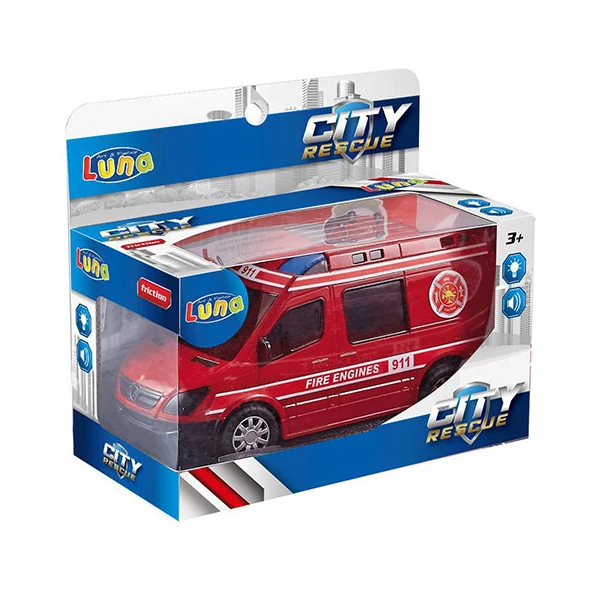 City Rescue tűzoltó kisbusz fénnyel és hanggal