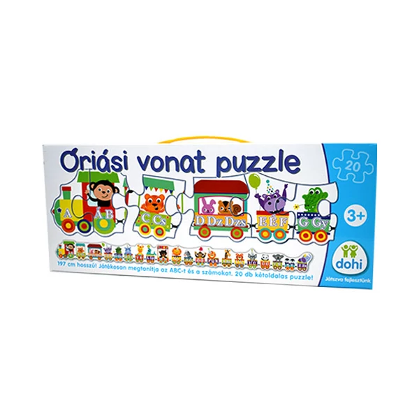 Óriási vonat puzzle betűkkel és számokkal - D-Toys