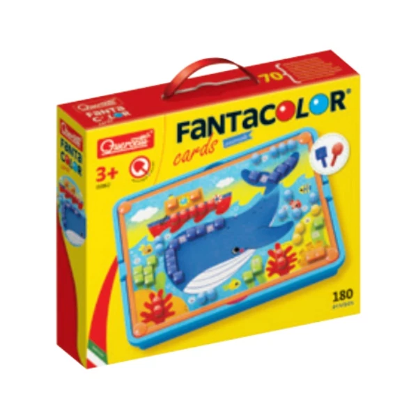 Quercetti: Fanta Color Cards Állatok kreatív pötyi játékszett