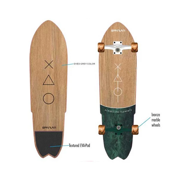 Cruiser fahatású bronz kerekes gördeszka 28"-os méretben