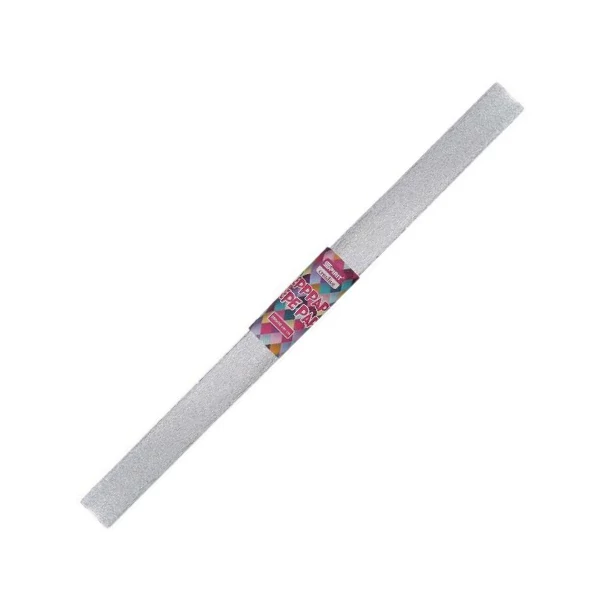 Spirit: Metál ezüst krepp papír 200x50cm-es