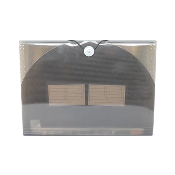 Spirit: Fekete színű átlátszó irattartó mappa A4-es méretben 12 rekeszes