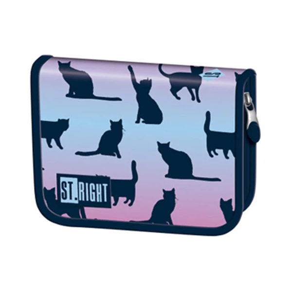 St.Right Night Cats kihajtható töltetlen tolltartó