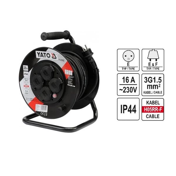 YATO Kábeldob 30m 3x1,5mm2 (YT-81053)