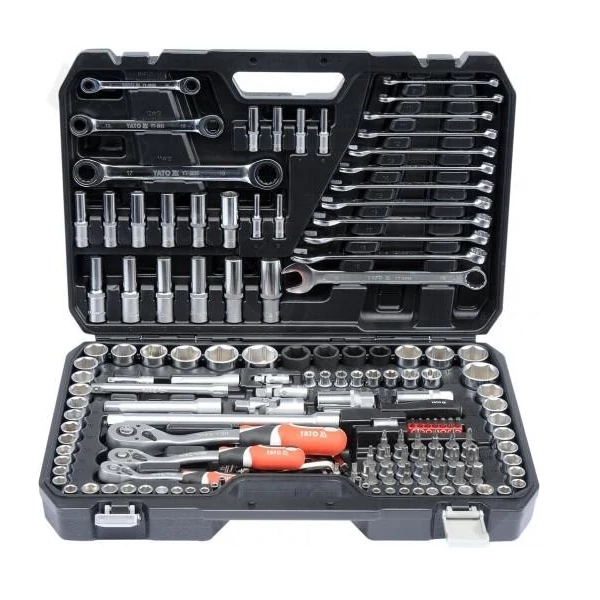 YATO Dugókulcs klt. 150 részes 1/2 col: 20-32 mm, 1/4 col: 4-13 mm, 3/8 col: 9- (YT-38811)