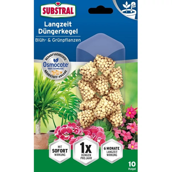 Substral Osmocote Hosszú hatástartamú tabletta virágzó- és zöld növényekhez 10db (732218)
