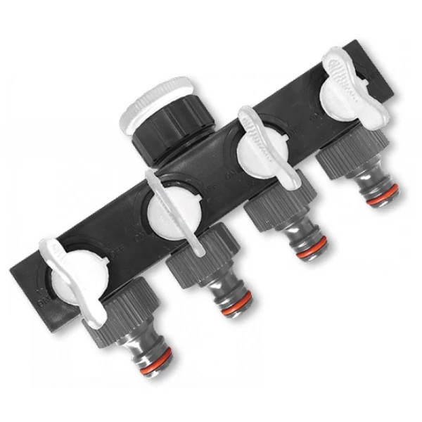 WHITE LINE elosztó 4 elzáróval 3/4 colos 150064 (WL-3033)