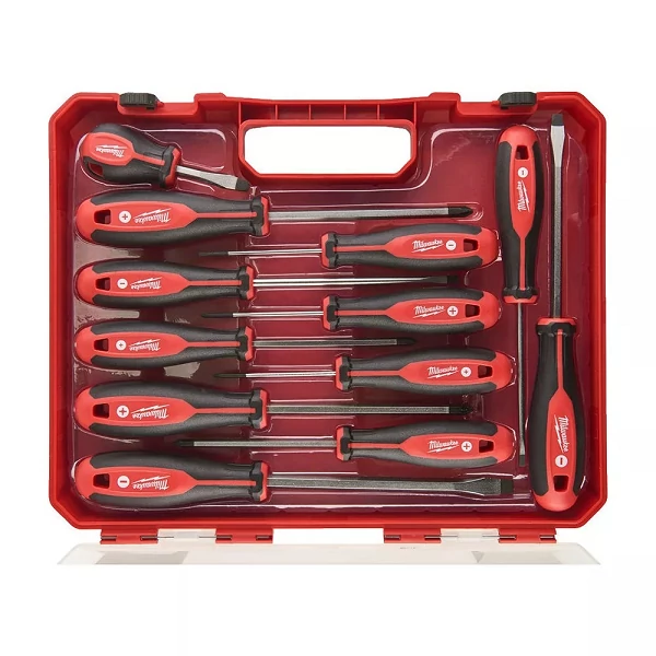 Milwaukee Csavarhúzó 3 oldalú markolattal 12 részes készlet - 1 db - 4932472003