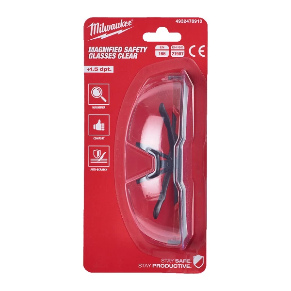 Milwaukee Védőszemüveg Bifokális +1.5 víztiszta - 1 db - 4932478910