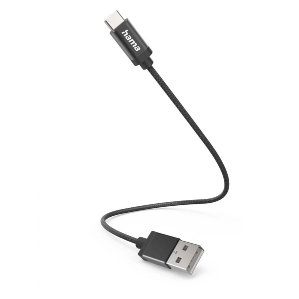 Hama FIC E3 adatkábel usb type-c,  0,2m, fekete (201600)