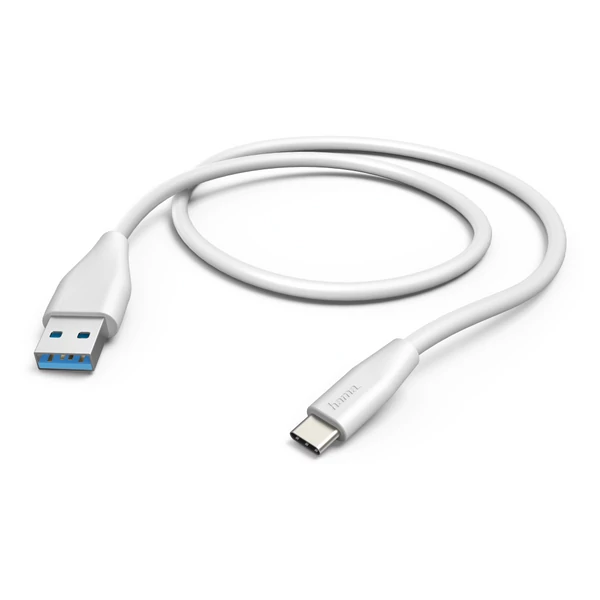 Hama FIC E3 adatkábel usb 3.1,  type-c/usb a, 1,5m, fehér (201596)