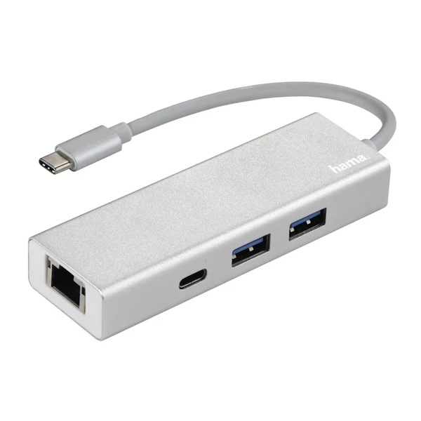 Hama FIC usb 3.2 gen1 type-c hub (2 usb, 1 usb type-c) + lan (200108)