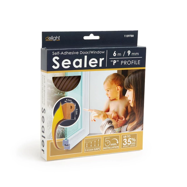 Garden of eden barna színű öntapadós ajtó-ablakszigetelő 6mX5,5MM 11597BR