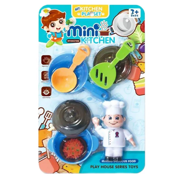 Játék edénykészlet szakácsfigurával BZ3215