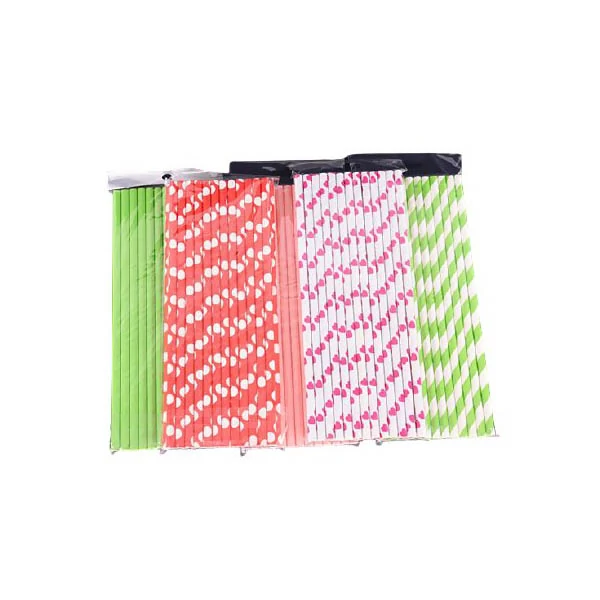 Mintás papírszívószál többféle változatban 25db 277382